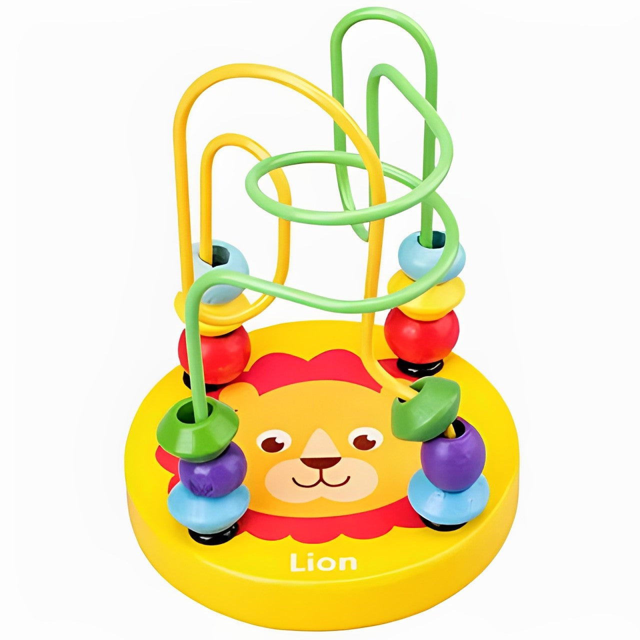 Mini Montessori Wooden Toys Kids Circles Bead Wire Maze Roller Coaster Toddler Early Educational Puzzles Toy for Children infant