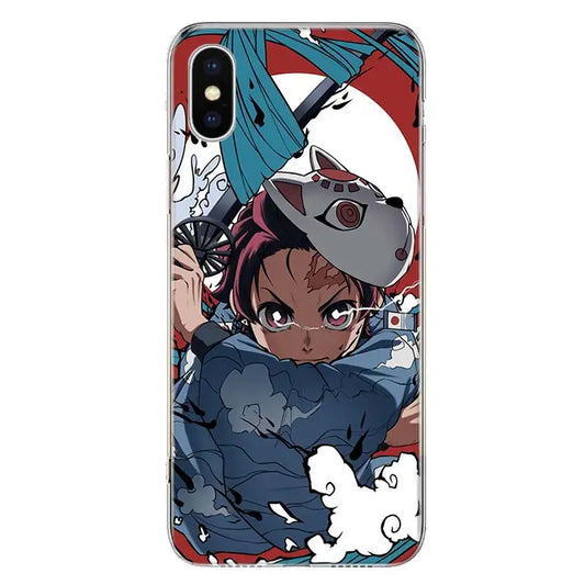 Anime Demon 😈 Slayer Kimetsu no Yaiba Japan Phone Case For Apple iphone 15 + 14 13 12 Mini 11 Pro Max SE X XS XR 7 8 6S Plus