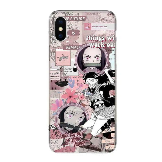 Demon😈Slayer Anime Cover Phone Case For iPhone 15 14