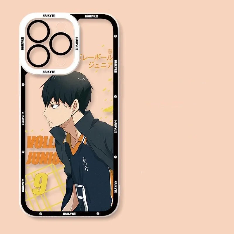 Haikyuu Volleyball Japan Anime Phone Case Transparent Phone Case for IPhone 16 15 14 12 11 Pro Max 13 Mini XR XS X 7 8 Plus SE