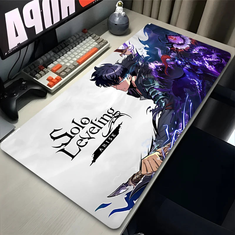 Mouse Pad Laptop Gaming Accessories Keyboard Pad Cool Anime Solo Desktop Mouse Mat Office PC L-leveling Gamer HD Print Mousepad