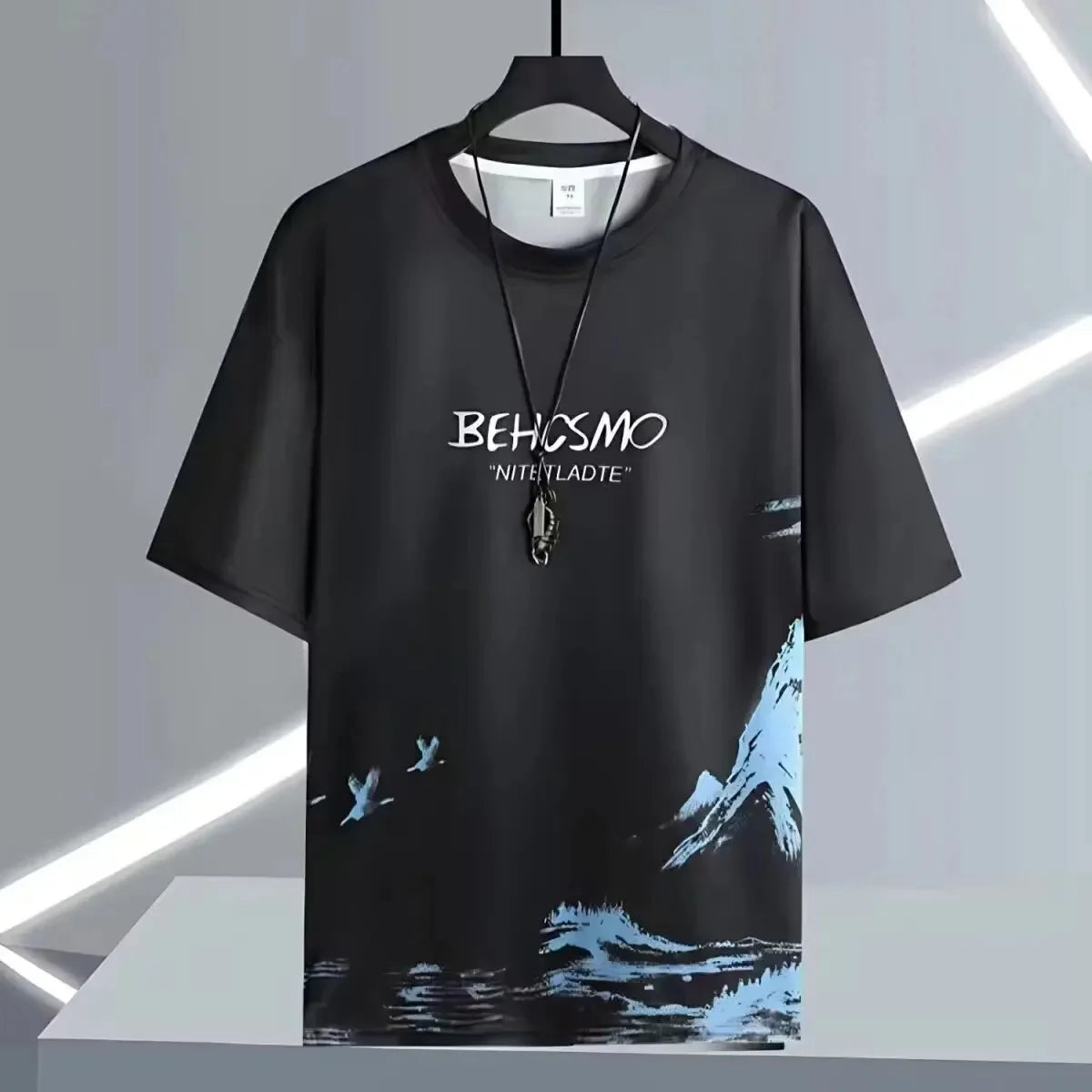 Loose Short Sleeve round Neck T-Shirt Thin Summer Casual Style for Men Breathable Streetwear Student Stall Short T-Shirt