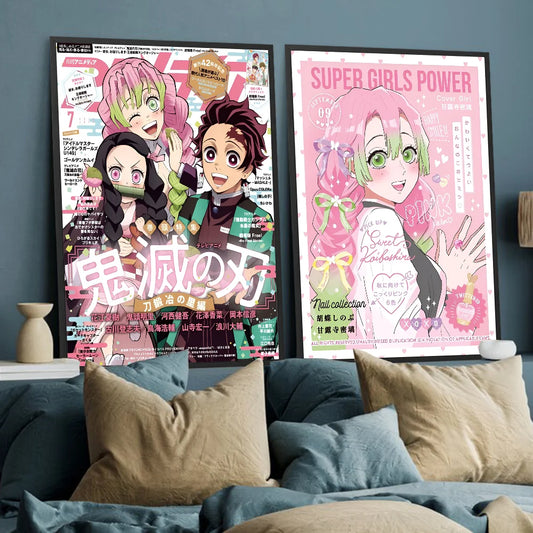 Demon Slayer Kanroji Mitsuri Classic Movie Posters HD Quality Poster Wall Art Painting Study Nordic Home Decor