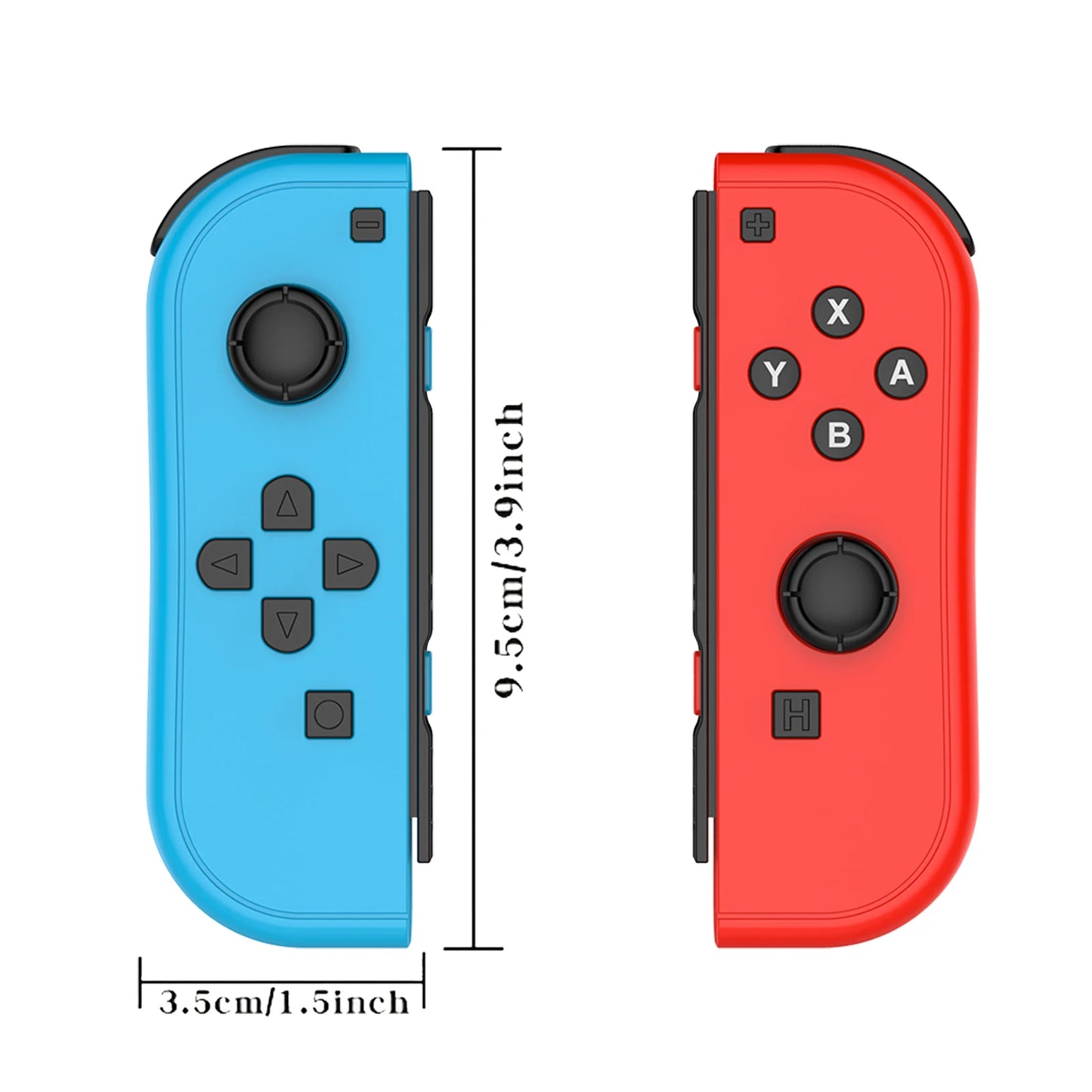 Replacement Wireless Joycons Controller for Switch/Lite/OLED with Motion Sensing/Dual Vibration/Gyro Axis, Includes Comfort Grip