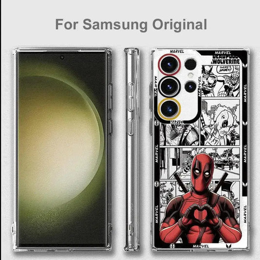 Deadpooll Wolverinee Clear Phone Case for Samsung Galaxy S24 Ultra S23 S22 S21 10 Plus S20 FE Note 20Ultra Cover