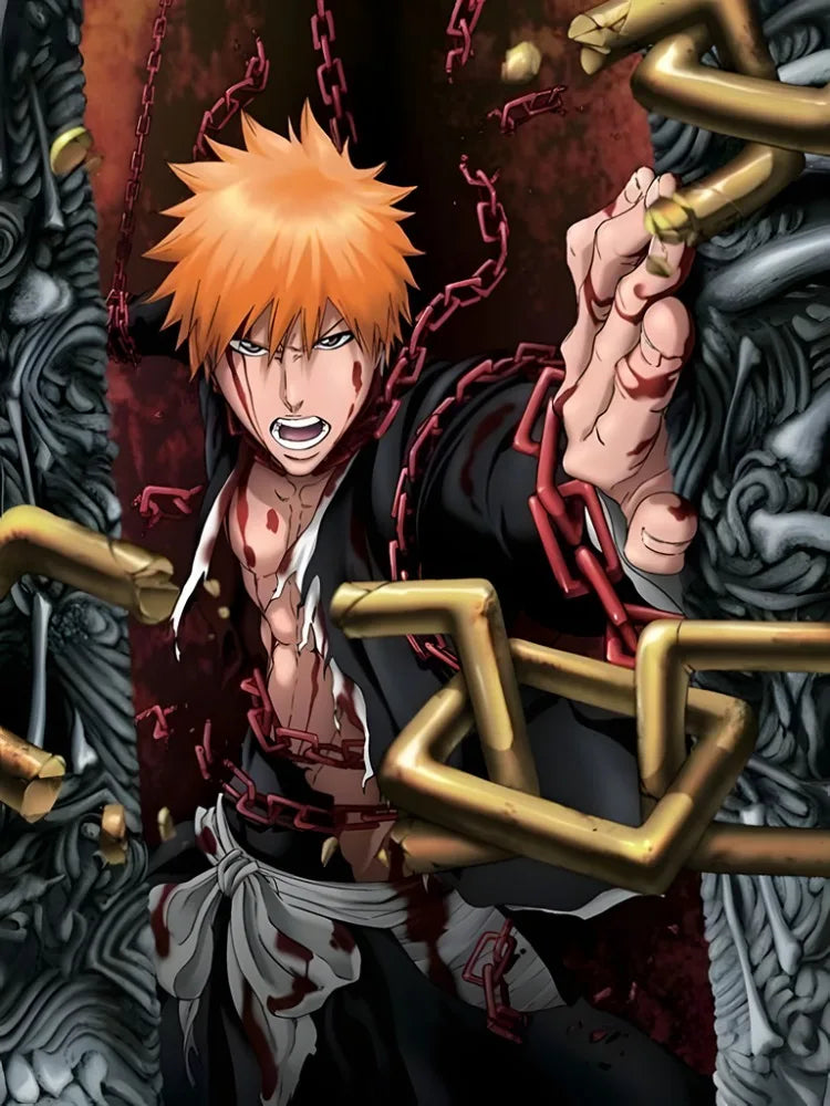 BLEACH DIY Diamond Painting Kurosaki Ichigo Zaraki Kenpachi Poster Hand Diamond Embroidery Home Room Decor Kids DIY