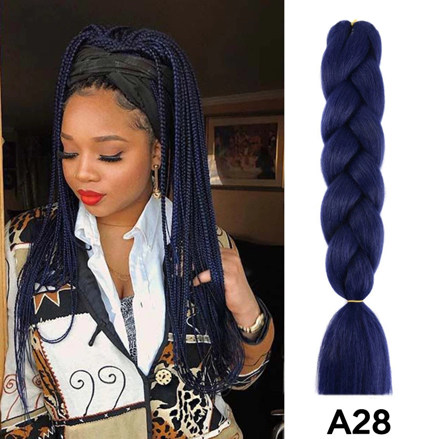 Jumbo Braiding Hair Synthetic Crochet Braids Hair Knotless Braids For Box Braids Senegales Tribal Braids Yaki Hair Extensions