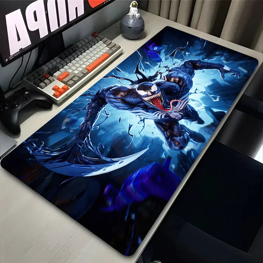 Venom Gaming Mousepad Gamer Mouse Mat Keyboard Mats Desk Pad Marvel Anime Mousepads XXL Office Table Mats 900x400cm For Computer