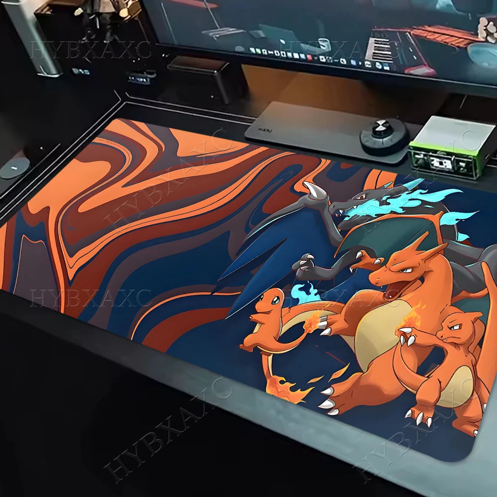 Gaming Mouse Pad P-pokemon Charizard Home New HD Pc Mousepad XXL keyboard pad Non-Slip Office Carpet Laptop Mice Pad Gift