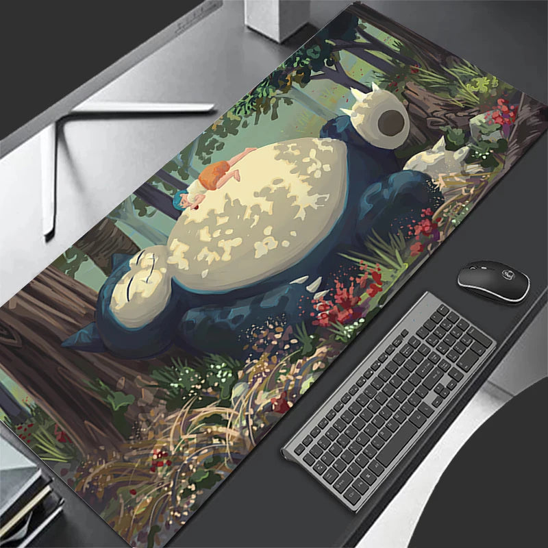 Mouse Pad Gaming Accessories PC Anime Gamer Big P-pokemonS S-snorlax Computer Desk Mat Laptop Varmilo Keyboard Rug Cute Mousepad