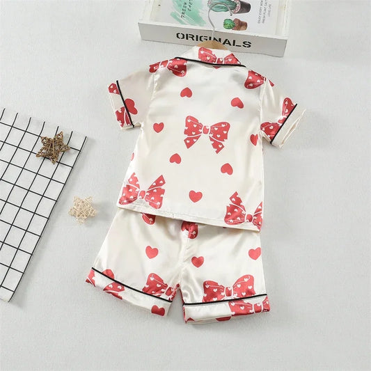 New Summer Baby Clothes Suit Infant Pajamas Children Girls Sleepwear Shirt Shorts 2Pcs/Sets Kids Clothing Toddler Casual Costume