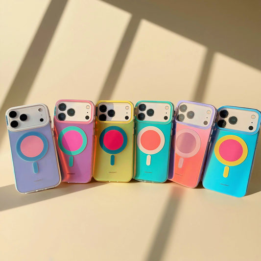 Luxury Fashion Matte Color Changing Magsafe Phone Cases for iPhone 17 Air 16 15 Pro Max 14 13 Magnetic Wireless Charge Cover