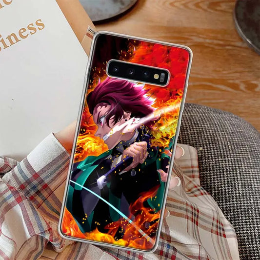 Demon😈Slayer Anime Phone Case For Samsung Galaxy S23 S24 Ultra S20 FE S21 S22 Plus Soft Cases