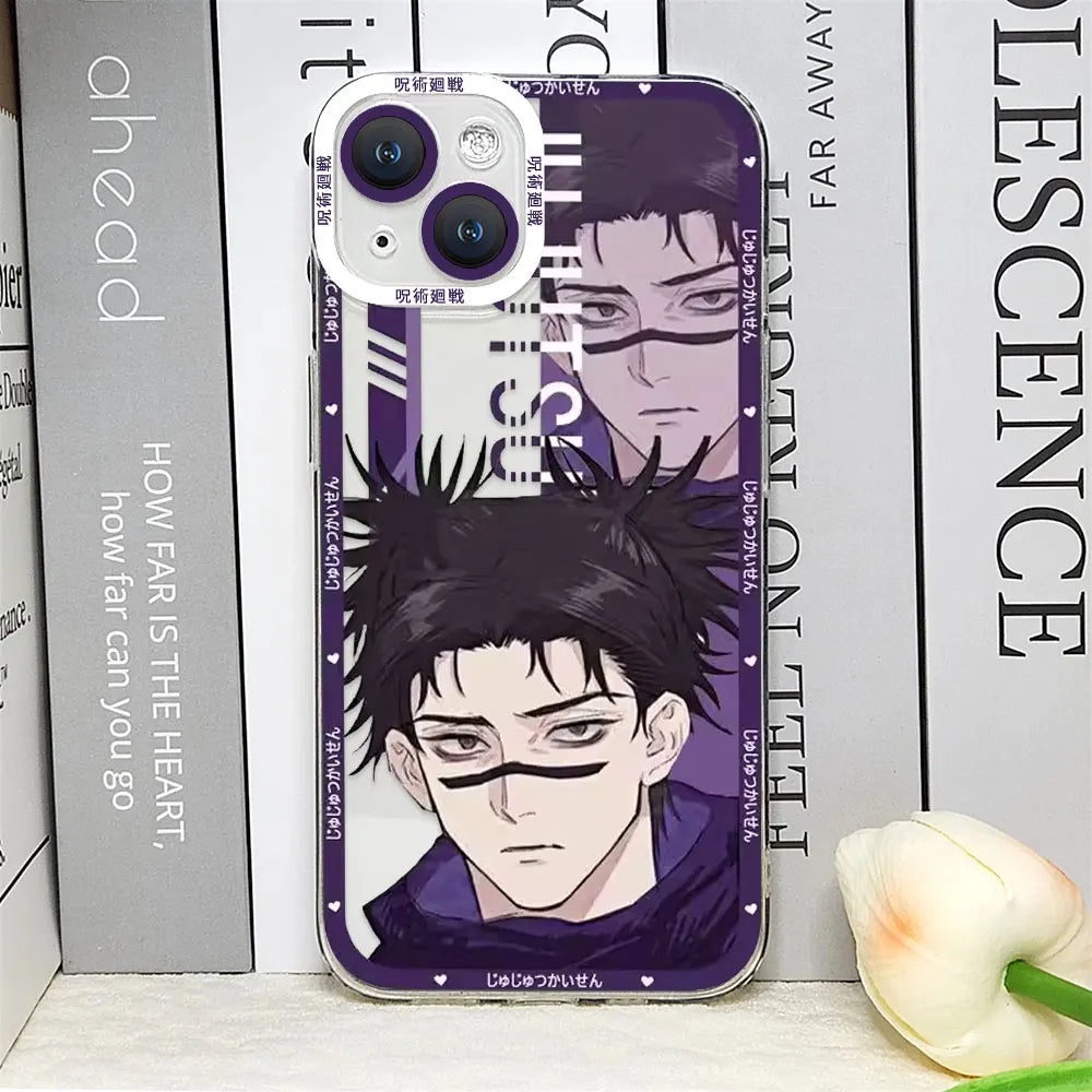 Japan Anime Jujutsu Kaisen Gojo Satoru Phone Case for IPhone 16 15 14 13 12 Mini 11 Pro Max X XS SE2 7 8 Plus Transparent Covers