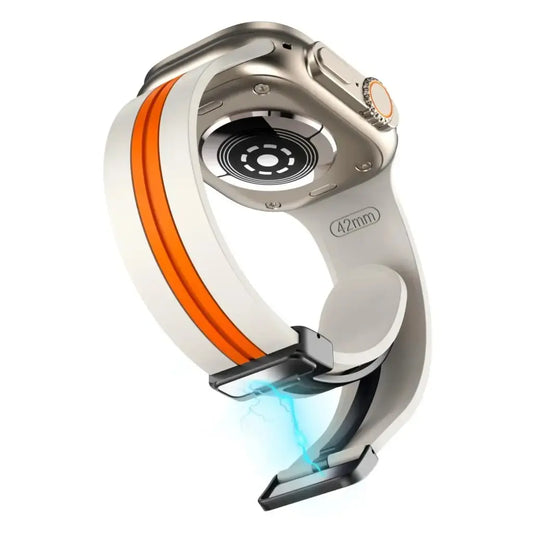 Silicone Strap For Apple Watch band 44mm 45mm 49mm 41mm 42mm 38 40mm Magnetic Bracelet iWatch correa series 9 8 7 6 5 Ultra SE 2