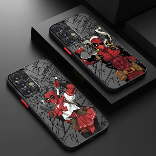 Marvel Hero Frosted Translucent For Samsung Galaxy S24 S23 S22 S21 S20 FE S10 S9 S8 Plus Ultra Pro 5G Funda