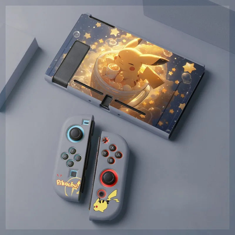 Pokemon Pikachu Soft TPU Skin Protective Case for Nintendo Switch NS OLED Joy-Con Controller Protection Housing Shell Cover Gift