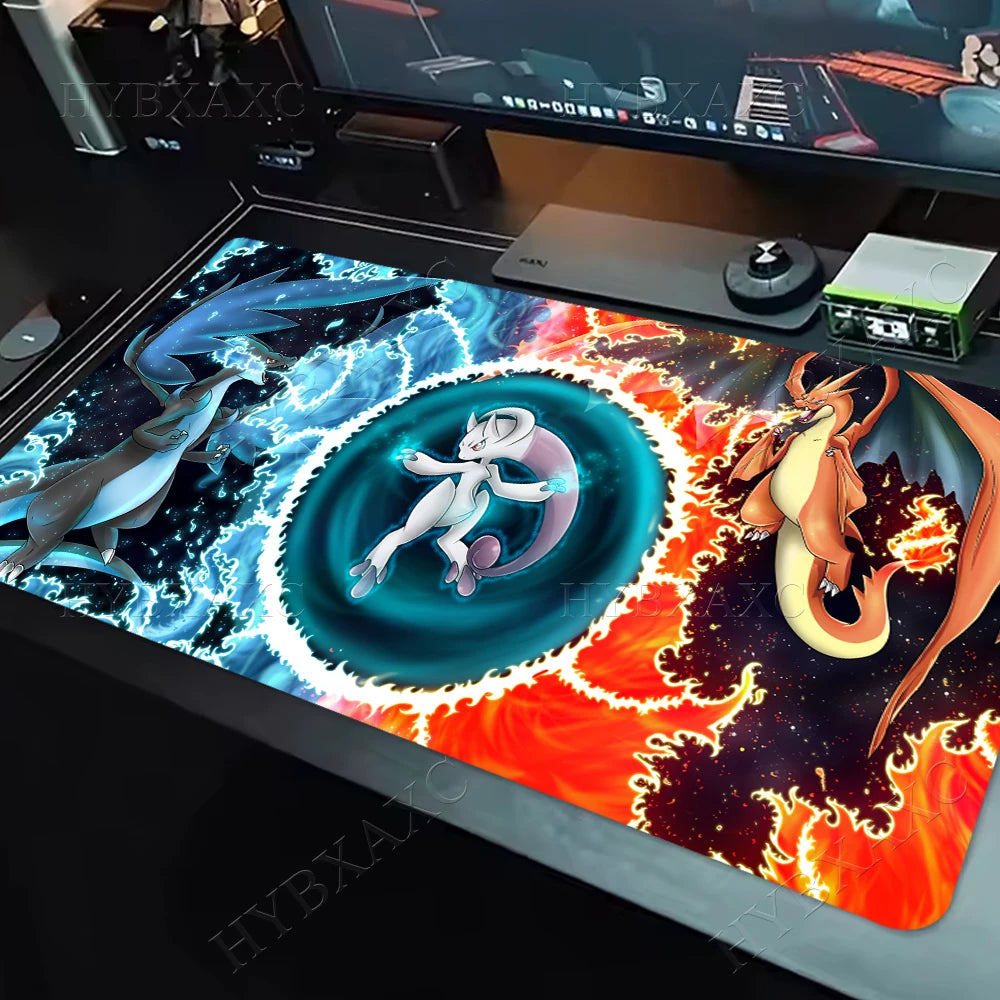 Gaming Mouse Pad P-pokemon Charizard Home New HD Pc Mousepad XXL keyboard pad Non-Slip Office Carpet Laptop Mice Pad Gift