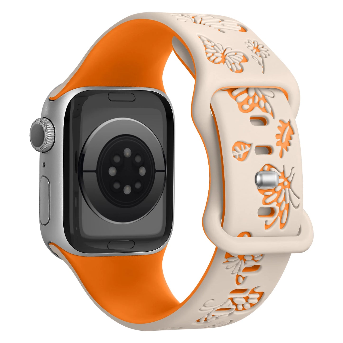 Engraved Silicone Strap For Apple Watch Band 41mm 45mm 40mm 44mm 49mm 38mm 42MM Correa Bracelet Series 9 8 7 6 5 4 3 SE Ultra 2