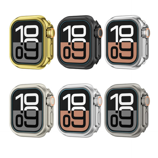Metal Bumper Case For Apple Watch 46mm 45mm 44mm Protector Frame Cover For iWatch Series 10 9 8 7 6 5 SE Change To Ultra 2 49mm
