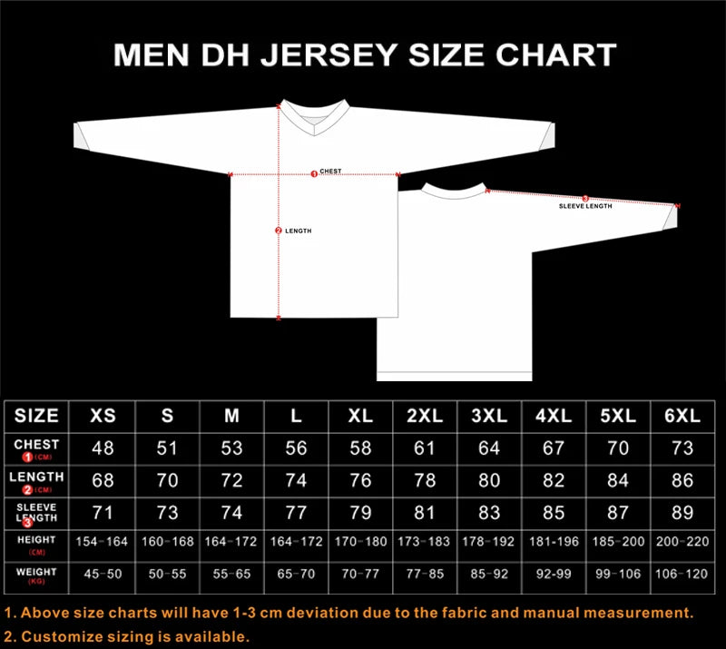 2024 Racing jersey For man's Long sleeve Motocross T-shirt SportWear Bike Enduro Motorcycle DH Moto Mountain MTB Downhill BMX