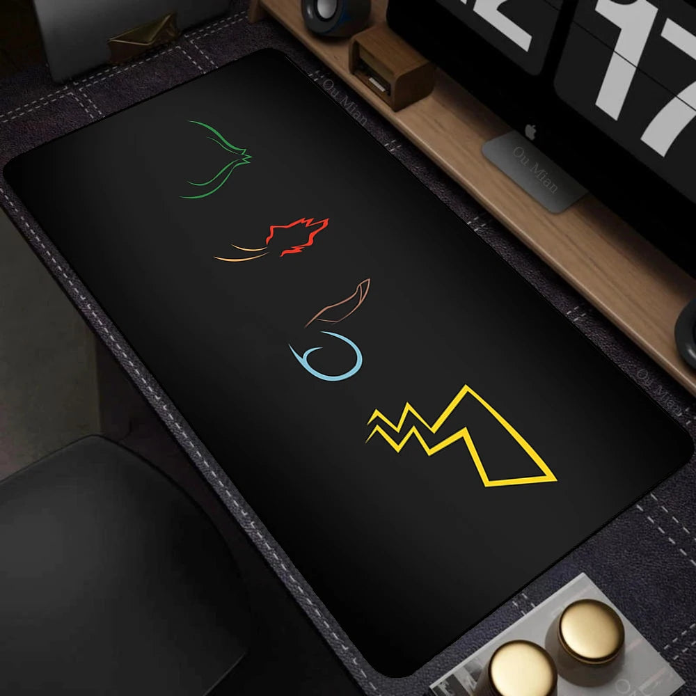 Mouse Pad Gamer XXL Mouse Mat P-pokemon Desk Mats Table of Office Carpet Gamer Natural Rubber Mice Pad Lockrand Mousepad 90x40cm