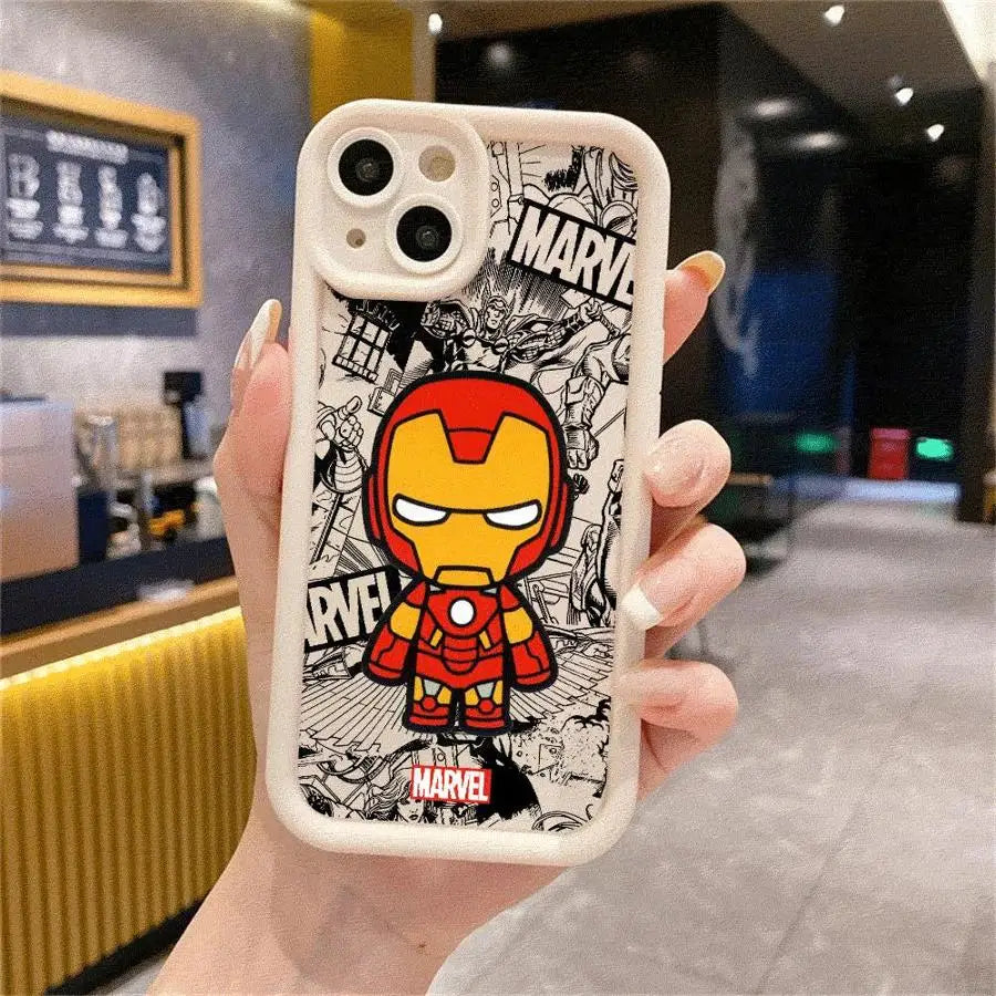 Cartoon Marvel Groot Spiderman Phone Case for Apple iPhone 16 13 15 Pro Max 14 13 Pro 11 12 14Plus 15Plus Soft TPU