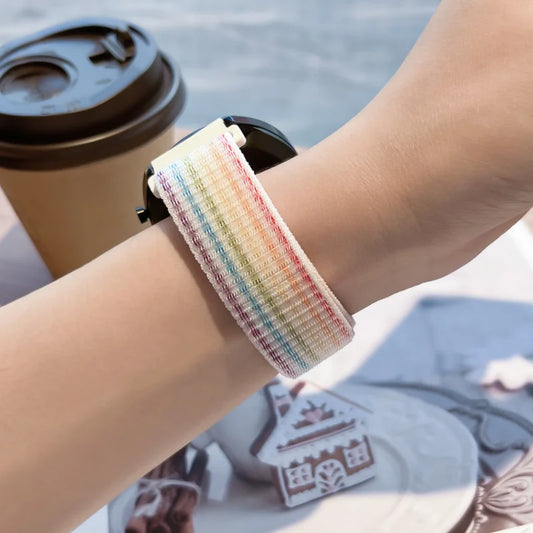 20mm 22mm Nylon Loop Band For Amazfit GTS 4/3/3pro/2e/GTS 2 Mini/GTR 4 47mm/GTR 2/Stratos 2 3 Strap For Amazfit Bip 3 Pro Correa