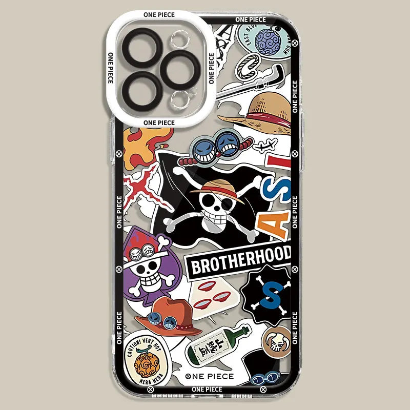 Clear Silicone TPU Case for Samsung Galaxy S22 Plus S23 FE S21 S24 Ultra S20 FE S21 Plus S24 Plus Anime O-One P-Pieces Cover