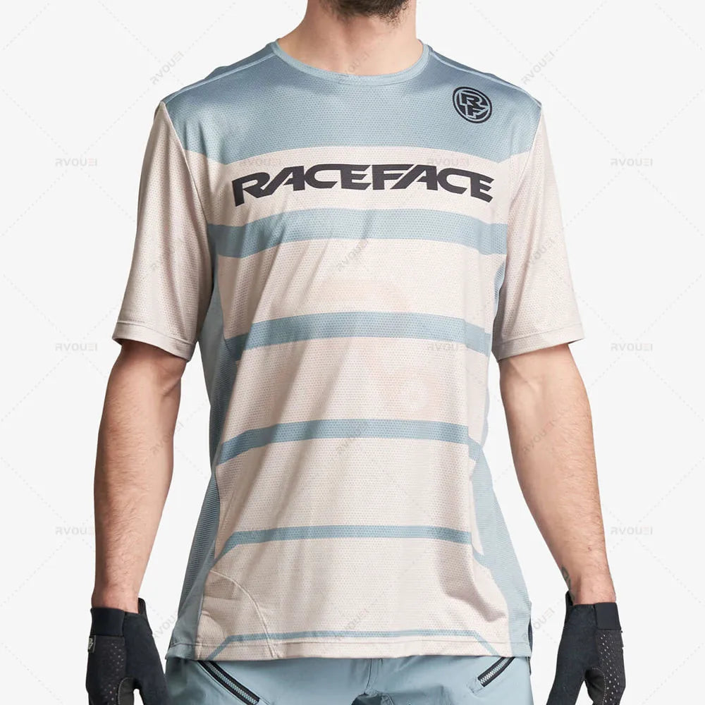 RACE FACE-Motocross Jersey for Men, DH MOTO, MTB, MX Downhill Jersey, Off Road Mountain Spexcel Enduro