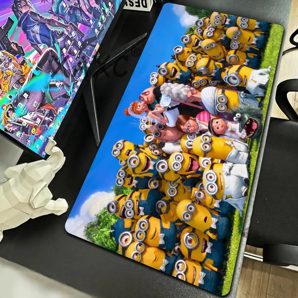 Cartoon Anime M-Minions Mouse Pad Mouse Gamer Gaming Pad Office Accessories for Desk Mat Mousepad Mats Keyboard Mause Carpet Com