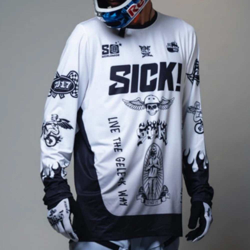 2025 SICK MTB T-Shirt Cycling Jersey Men Downhill Mountain Bike BMX Man Motocross Racing Long Sleeve Motorcycle Clothes Bicycle