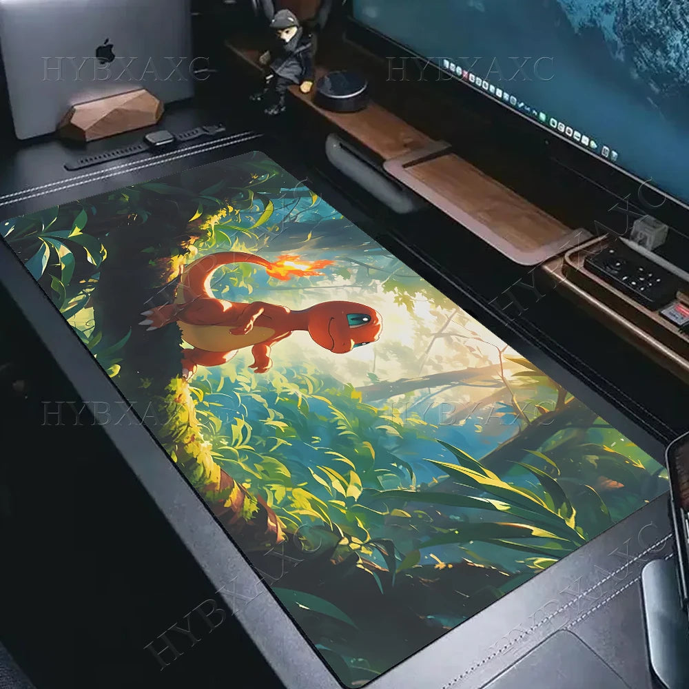Gaming Mouse Pad P-pokemon Charizard Home New HD Pc Mousepad XXL keyboard pad Non-Slip Office Carpet Laptop Mice Pad Gift
