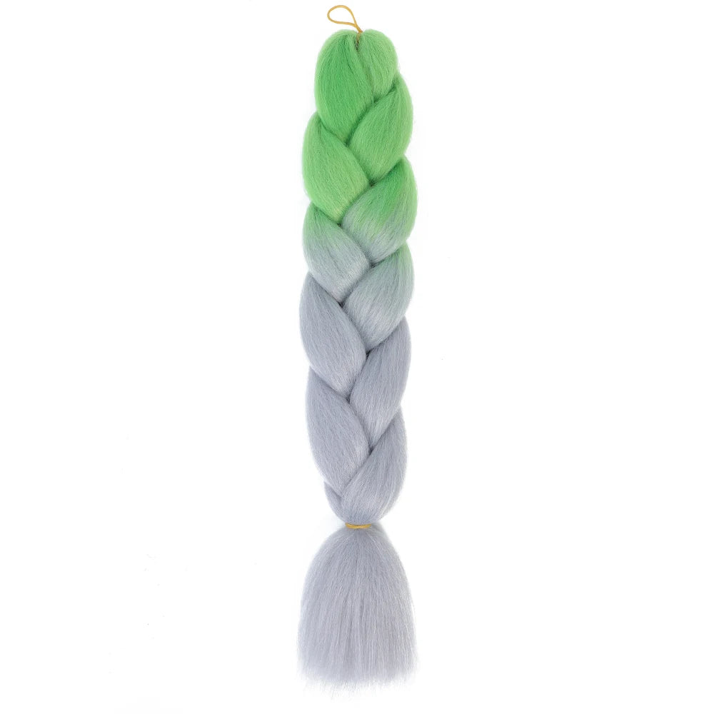 AZQUEEN 24 Inch Jumbo Braids Extensions Synthetic Braiding Hair Afro Ombre Color kanekalon Hair for Children Braid
