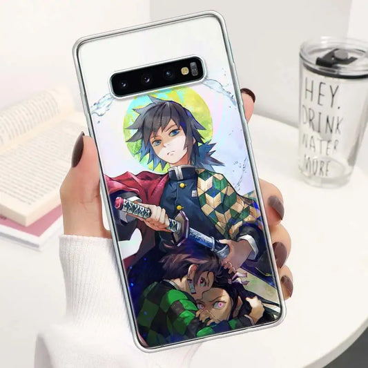Kimetsu no Yaiba Anime😈Demon😈Slayer Phone Case For Samsung Galaxy S24 S23 S22 S21 Ultra S10 Plus S20 FE S10E S9 S8 + Soft Cover