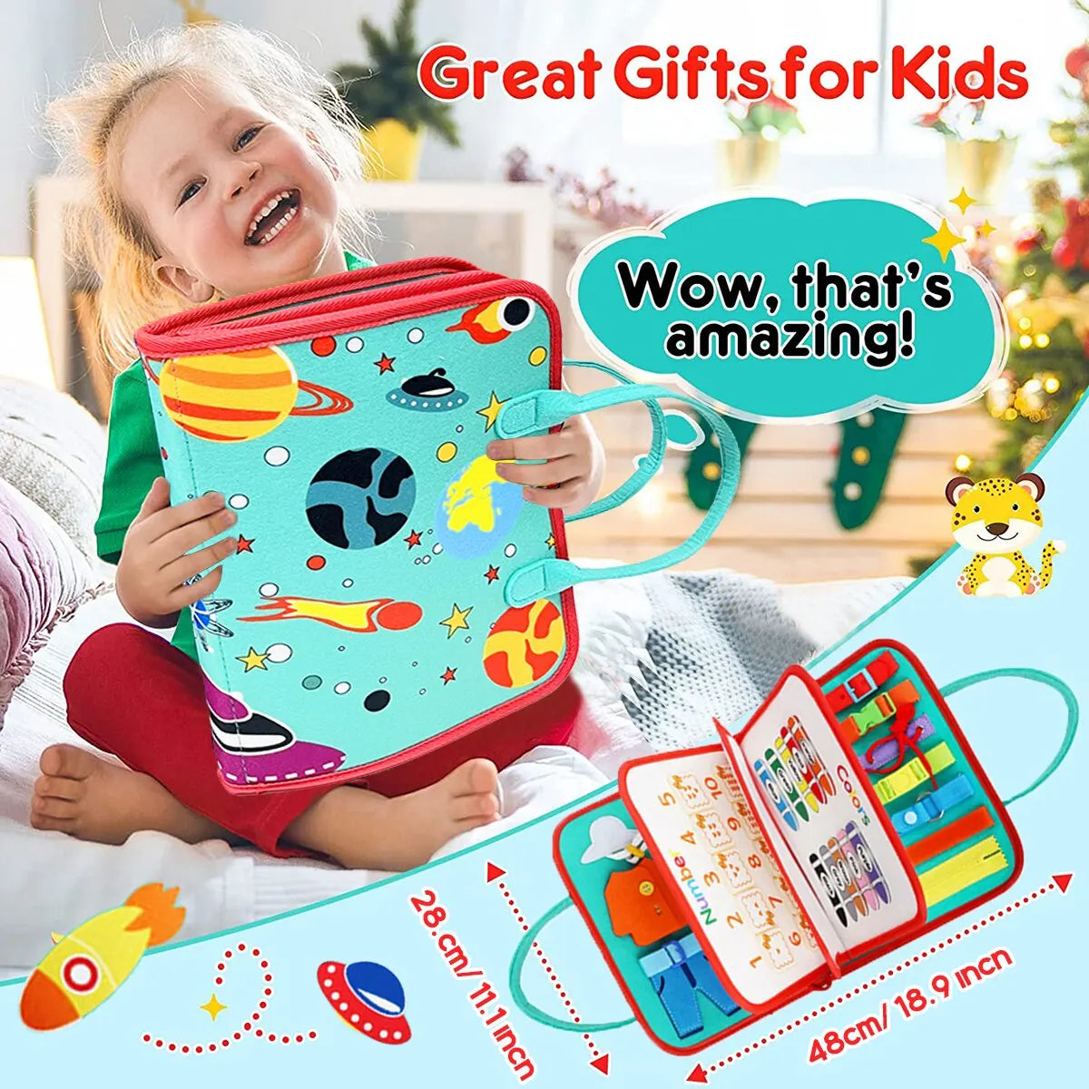Tablero ocupado Montessori, juguetes para niños pequeños, juguete sensorial, aprendizaje preescolar, actividades educativas de viaje para niños, habilidades motoras finas