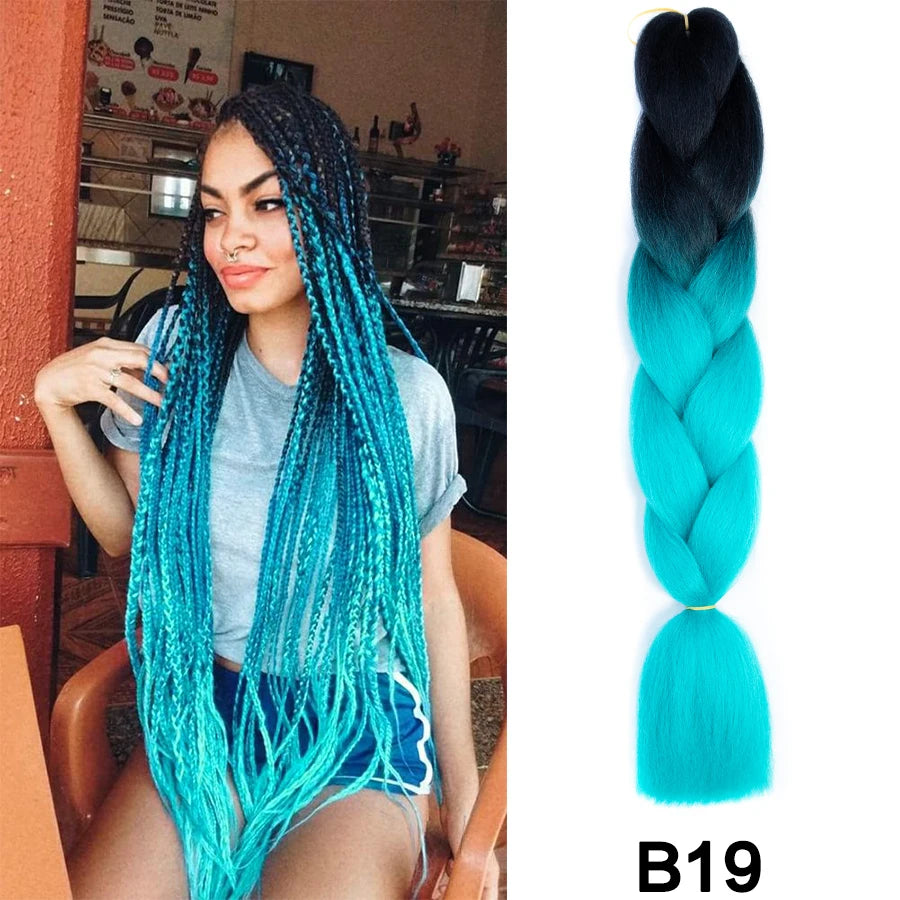 Jumbo Braiding Hair Synthetic Crochet Braids Hair Knotless Braids For Box Braids Senegales Tribal Braids Yaki Hair Extensions