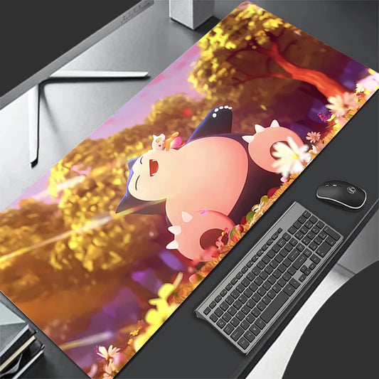 Mouse Pad Gaming Accessories PC Anime Gamer Big P-pokemonS S-snorlax Computer Desk Mat Laptop Varmilo Keyboard Rug Cute Mousepad