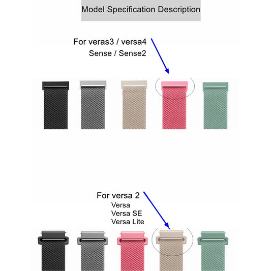 Braided Loop for Fitbit Versa 3/4 Watch Band Parachute Style Buckle Bracelet Correa Elastic Band for Fitbit Versa2/Sense1 2 Band