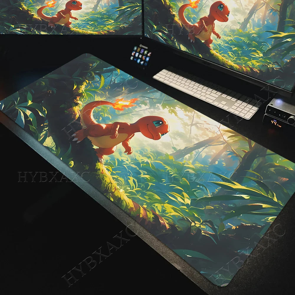 Gaming Mouse Pad P-pokemon Charizard Home New HD Pc Mousepad XXL keyboard pad Non-Slip Office Carpet Laptop Mice Pad Gift