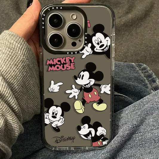 Mickeyy Minniee Mouse Donald Duck Happy Phone Case For iPhone 14 12 13 11 15 Pro Max XR XS MAX 7 8 PLUS MINI Cartoon Cover