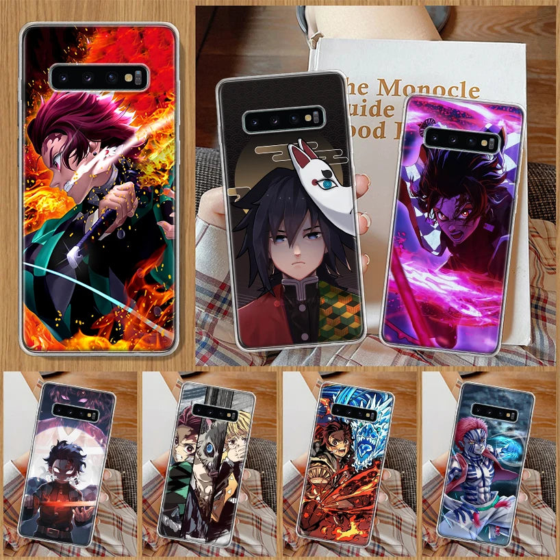 Demon😈Slayer Anime Phone Case For Samsung Galaxy S23 S24 Ultra S20 FE S21 S22 Plus Soft Cases