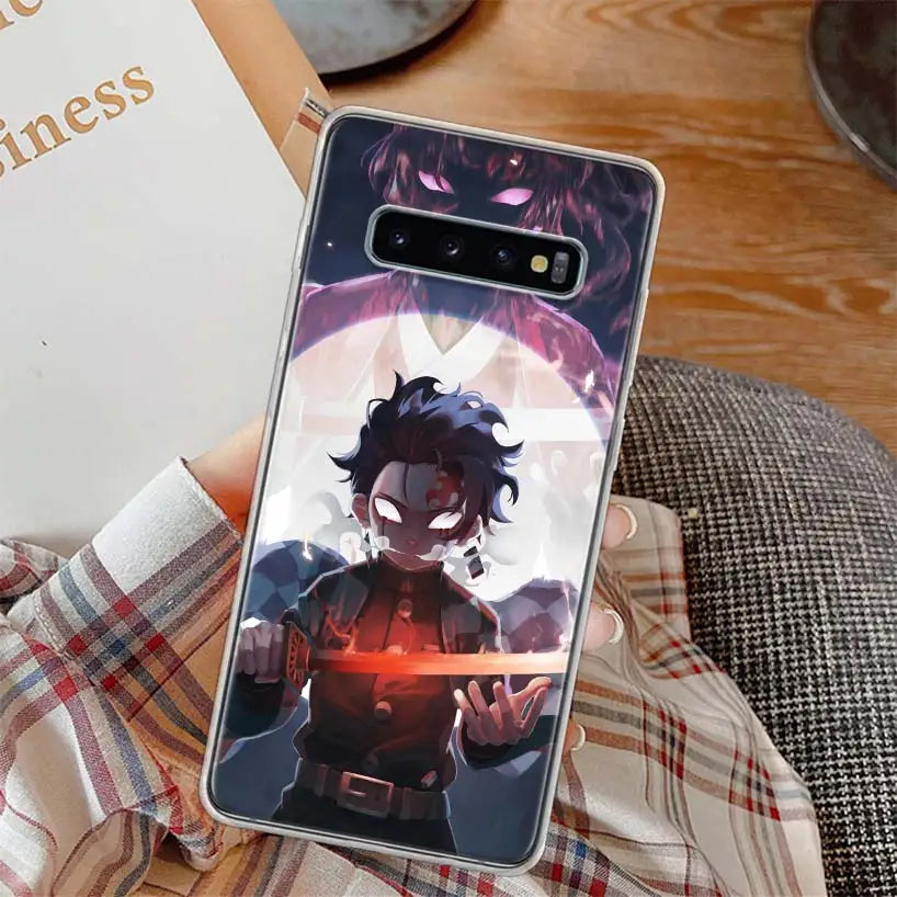 Demon😈Slayer Anime Phone Case For Samsung Galaxy S23 S24 Ultra S20 FE S21 S22 Plus Soft Cases
