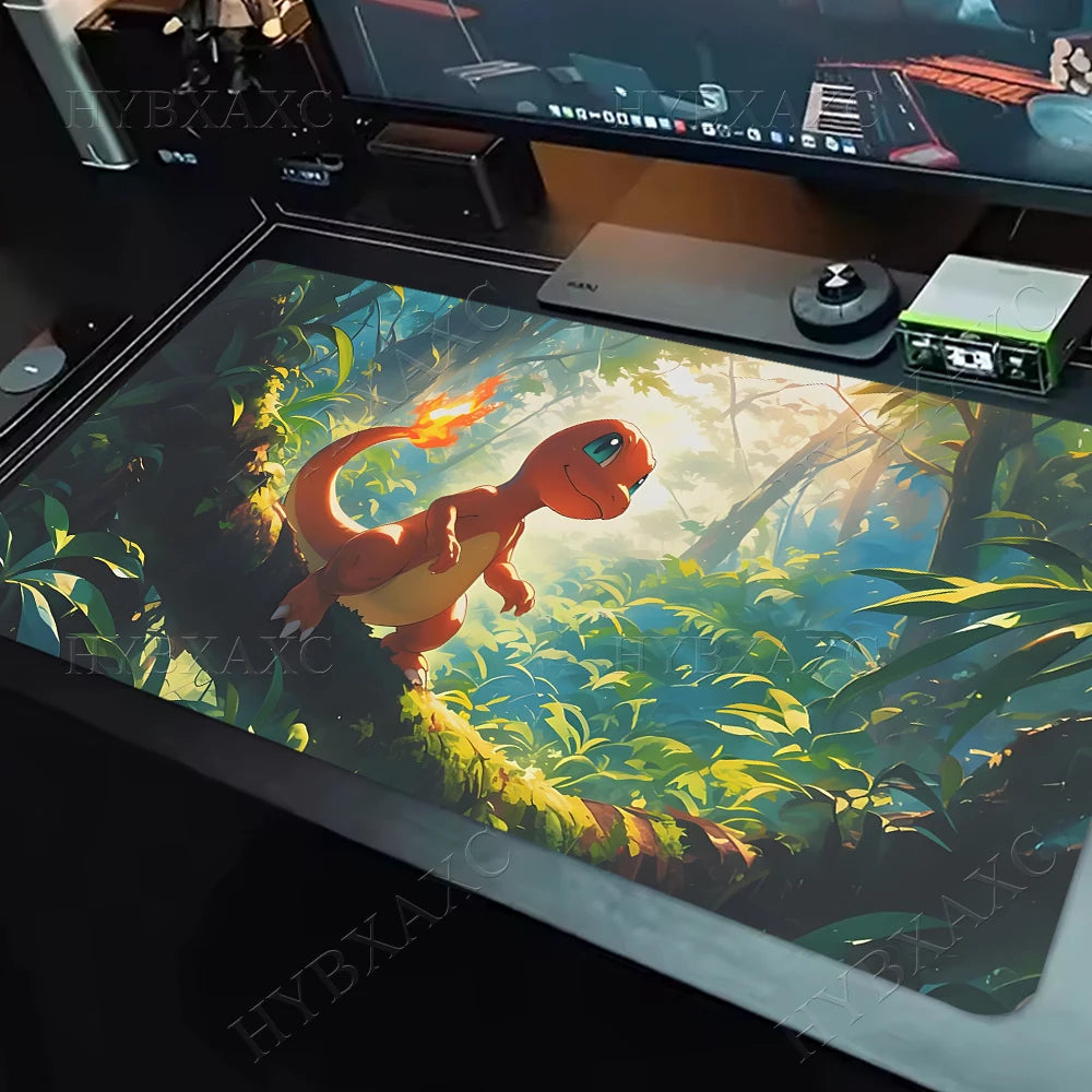 Gaming Mouse Pad P-pokemon Charizard Home New HD Pc Mousepad XXL keyboard pad Non-Slip Office Carpet Laptop Mice Pad Gift