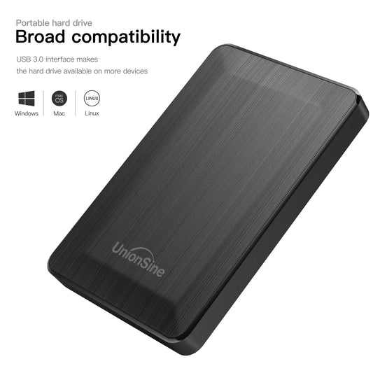UnionSine HDD 2.5 Inch Portable External Hard Drive 250GB 320GB 500GB 1TB USB3.0 Storage Compatible for PC Mac Desktop MacBook