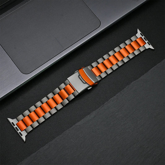 Ultra Titanium Band For Apple Watch 49mm 45mm 44mm 42mm Luxury Metal Strap For iWatch Series 9 8 7 6 5 4 SE Business Bracelet