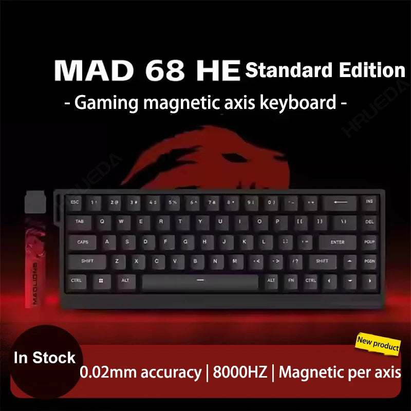 MADLIONS Mad 60he Mad60HE Mad 68HE Mechanical Keyboard Magnetic Switch Wired Hot Swap 8K Polling Rate Customized Gaming keyboard