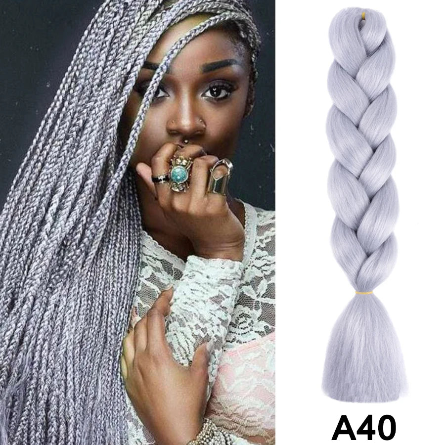 Jumbo Braiding Hair Synthetic Crochet Braids Hair Knotless Braids For Box Braids Senegales Tribal Braids Yaki Hair Extensions