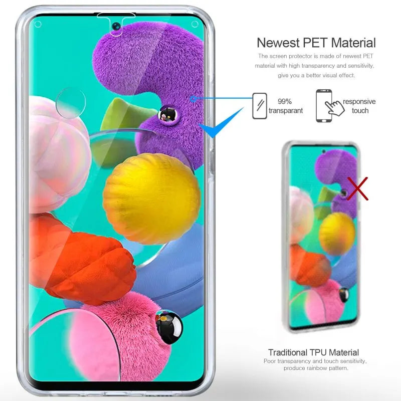 Double Silicone Case for Samsung Galaxy A54 A73 S20 FE S24 Ultra S23 Plus A13 A52 A72 A14 A53 A33 A34 360 Full Protection Cover