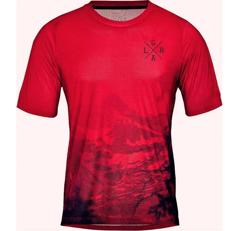 Loose Rider-Cycling Sweatshirt for Men, Short Sleeve, Enduro Motocross, BMX, Sweat-Wicking, Wet, New